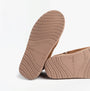 EMU Australia STINGER MICRO PATCHWORK Womens Sheepskin Boot Chestnut bottom view showing water resistant sole.