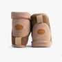 EMU Australia STINGER MICRO PATCHWORK Womens Sheepskin Boot Chestnut back view showcasing heel and logos.
