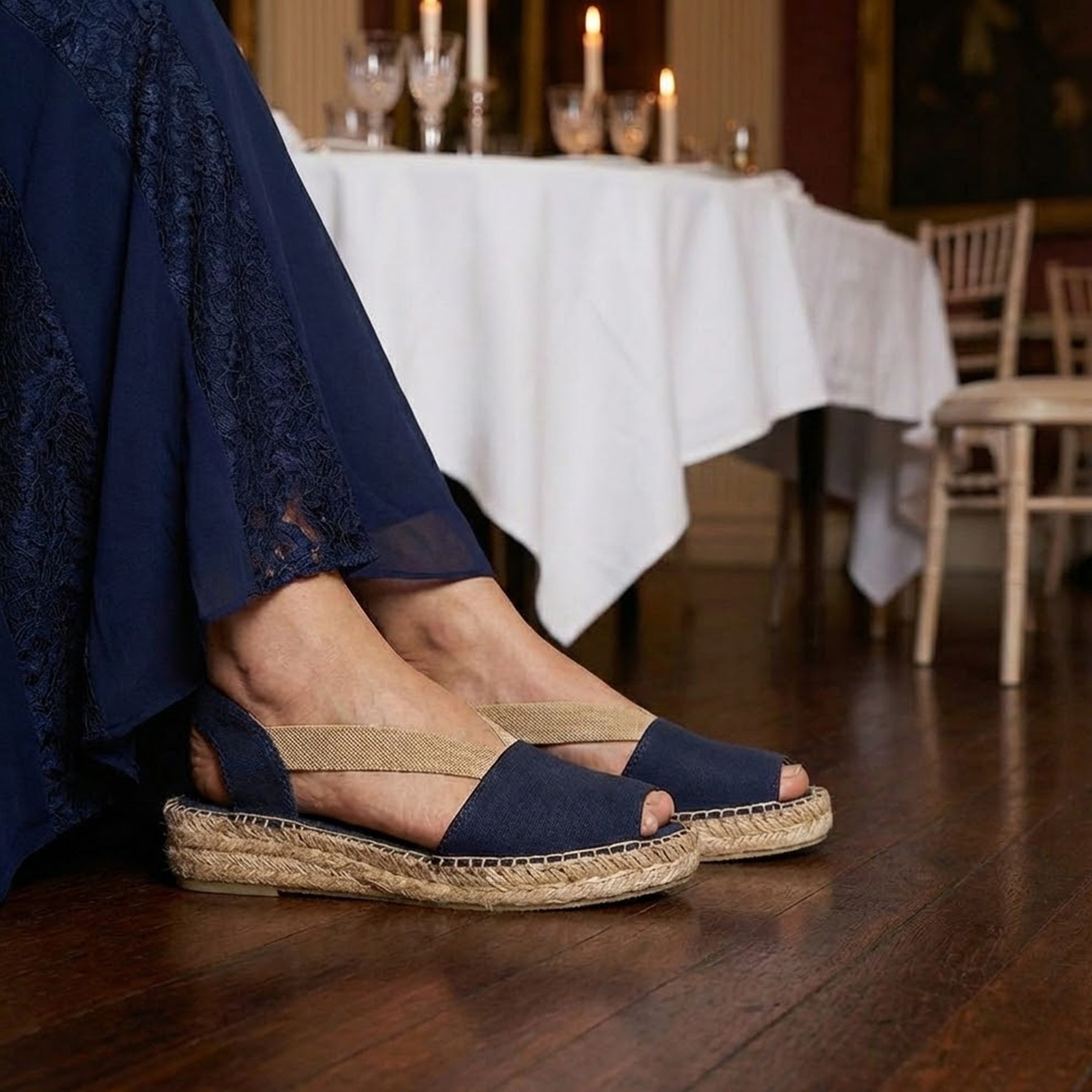 Toni Pons ETNA Womens Slingback Sandals Navy