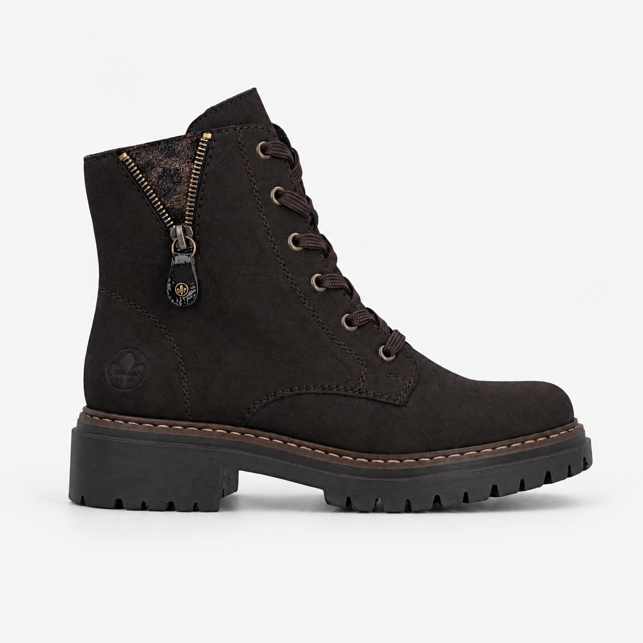 Rieker 72617 Womens Ankle Boots Nougat/Antique/Espresso