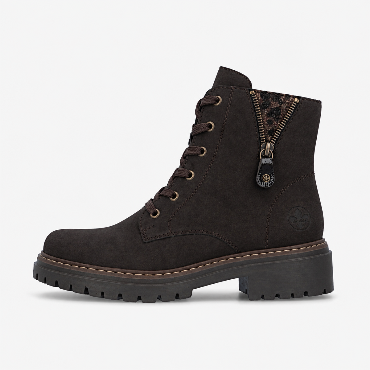 Rieker 72617 Womens Ankle Boots Nougat/Antique/Espresso