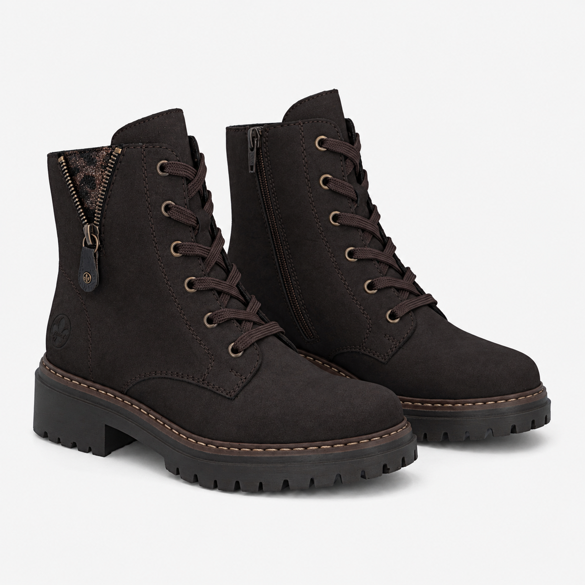 Rieker 72617 Womens Ankle Boots Nougat/Antique/Espresso