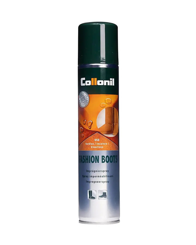 Collonil FARBLOS Fashion UGG Boots Spray Protector Spray 200ml front view can aerosol can with green cap.