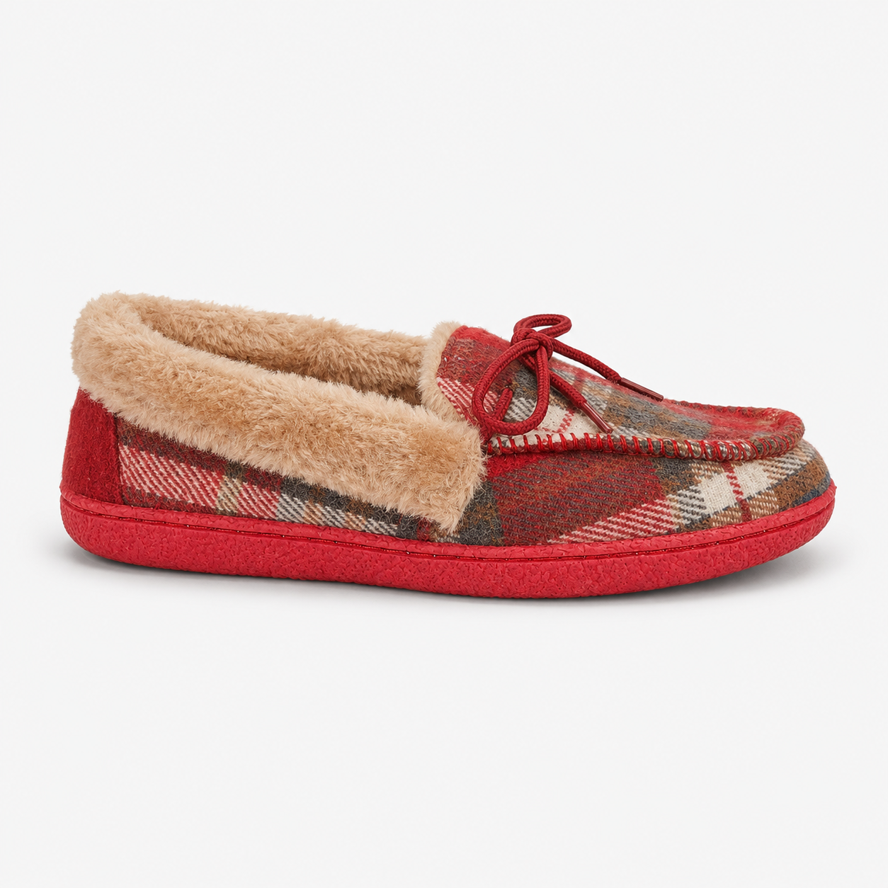 Jo & Joe PEMBROKE Womens Moccasin Slippers Festive Red