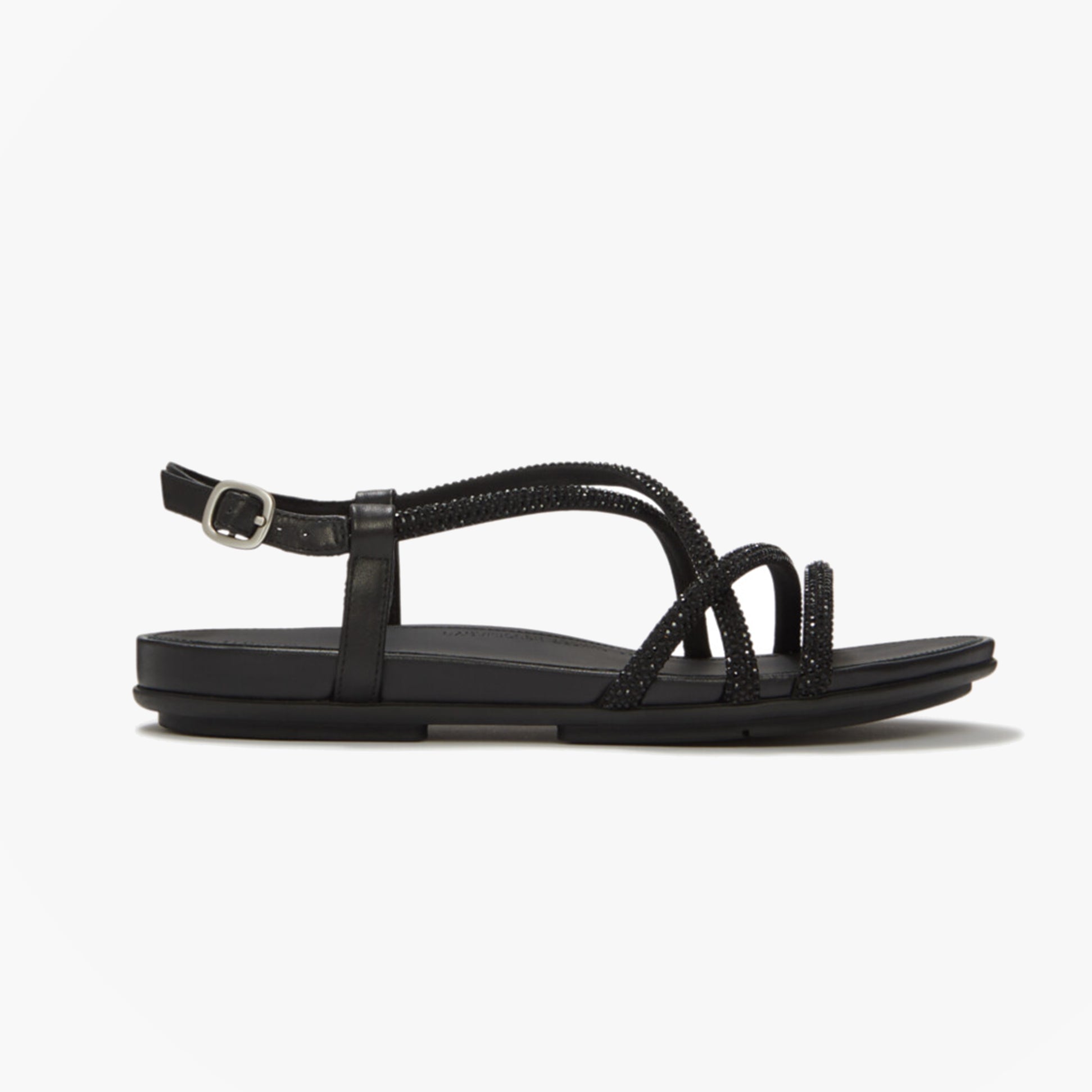 FitFlop GRACIE CRYSTAL Womens Cross Strap Sandals All Black