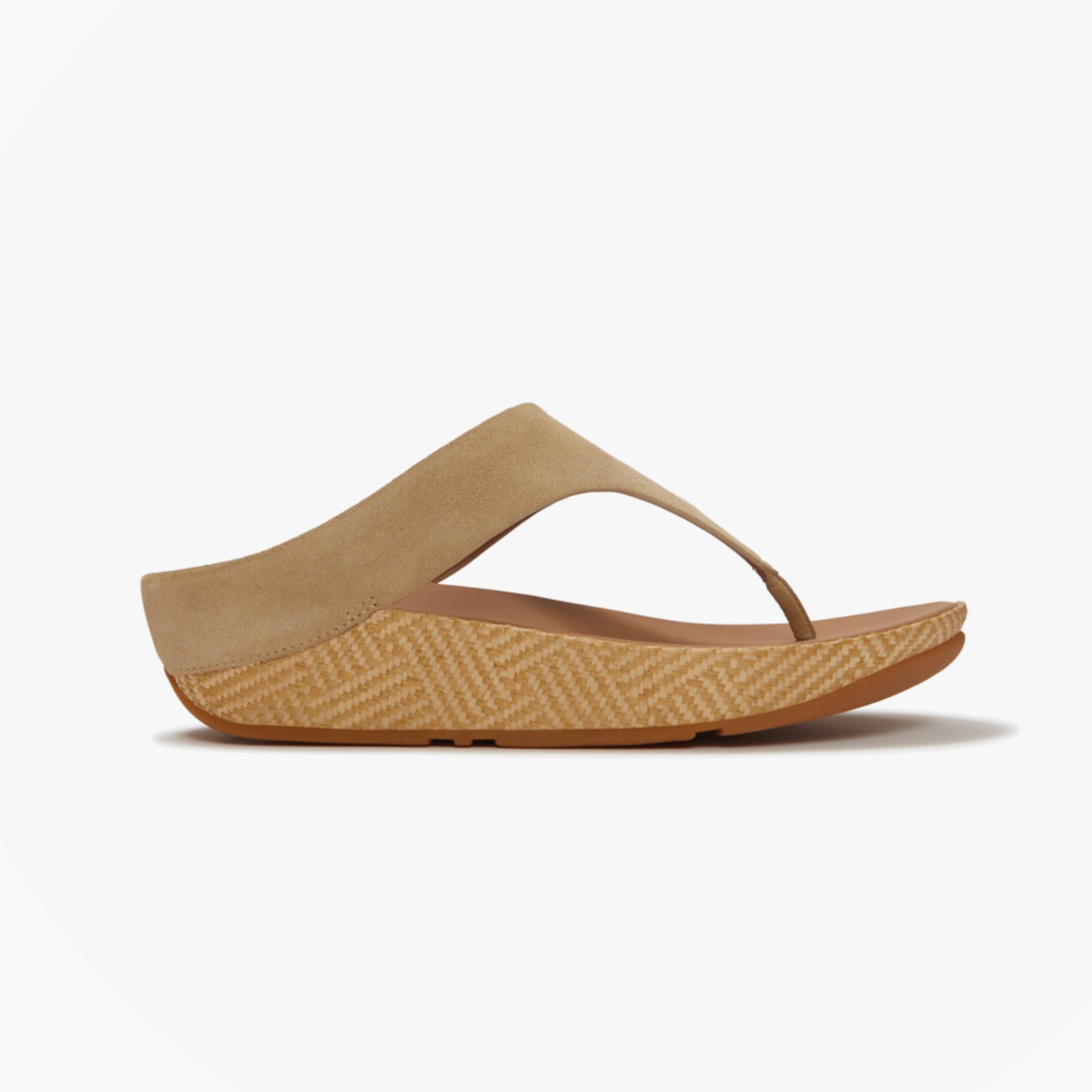 FitFlop LULU LUX GRAPHIC Womens Toe-Post Sandals Cappuccino