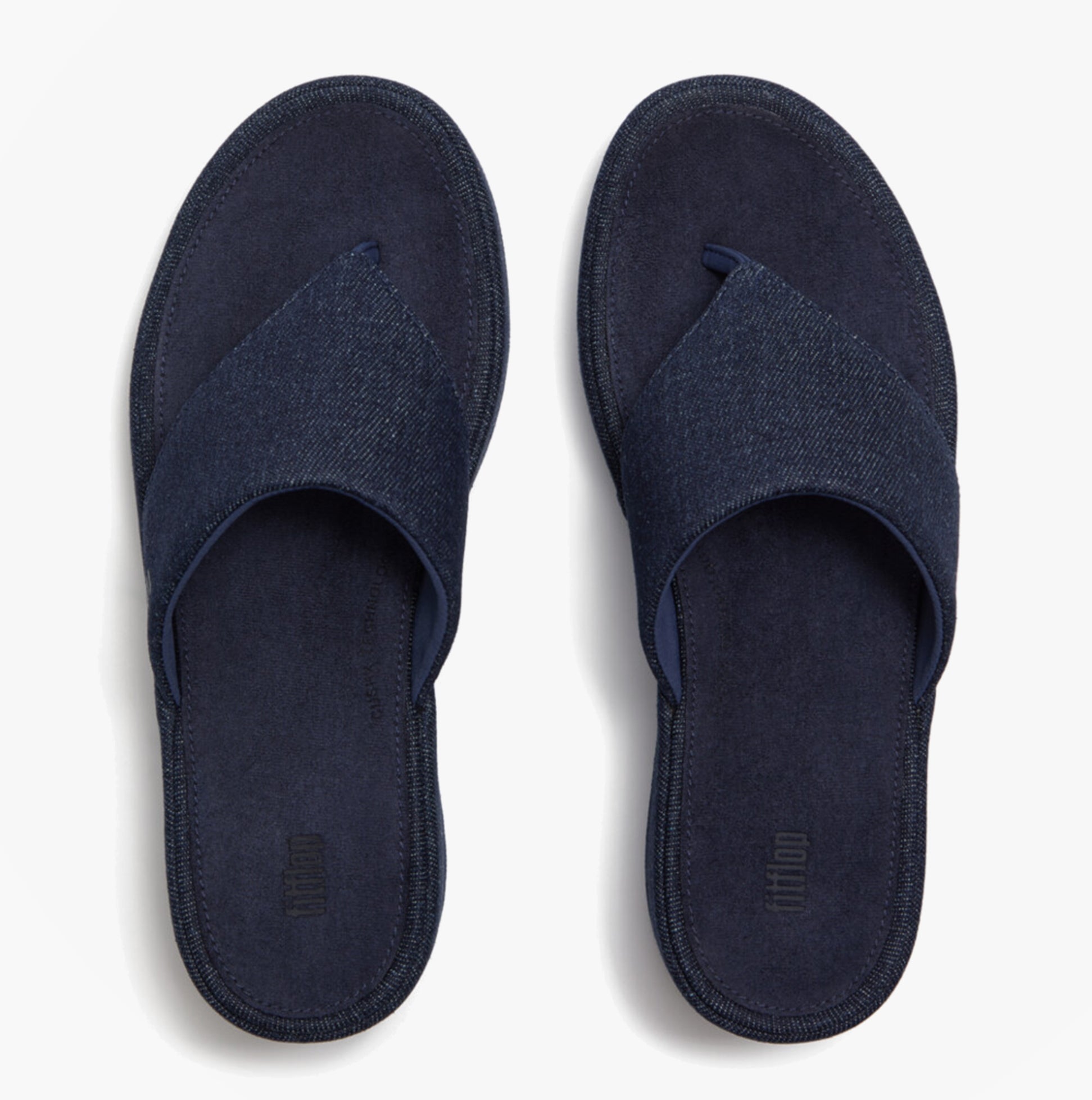 FitFlop PLATFFORMS DENIM Womens Toe-Post Sandals Dark Denim