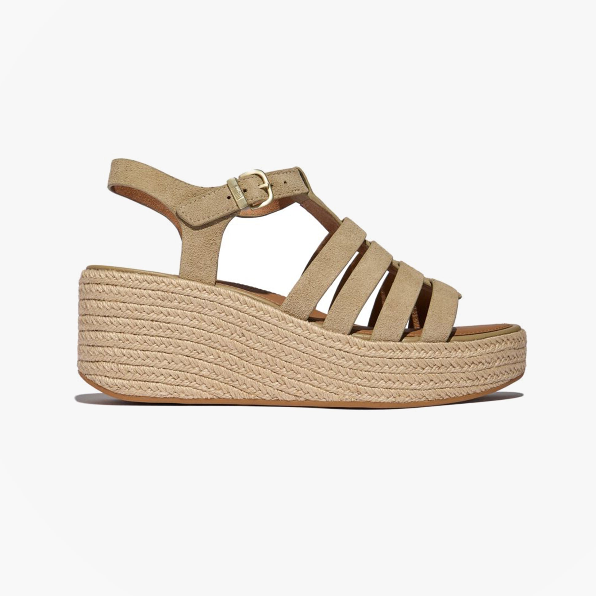 FitFlop PLATFFORMS ESPADRILLES Womens Ankle Strap Sandals Cappuccino