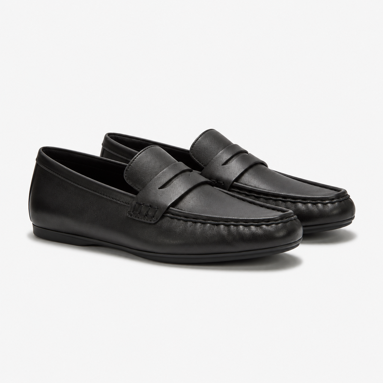 FitFlop DELICATO LEATHER Womens Loafer Shoes All Black