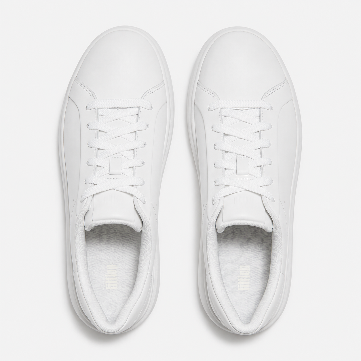 FitFlop RTG LEATHER LACE UP Womens Casual Trainers Urban White