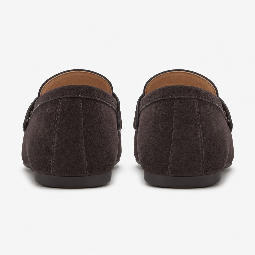 FitFlop DELICATO SUEDE Womens Loafer Shoes Chocolate Brown