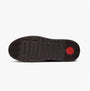 FitFlop F-MODE STITCH WARM SUEDE Ladies Chelsea Boots Chocolate Brown sole view showing rubber outsole and design.