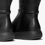 FitFlop iQ-COMFF TASSEL LEATHER Ladies Short Boots All Black side view highlighting the zip detail and smooth leather finish.