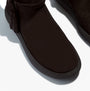 FitFlop iQ-COMFF TASSEL SUEDE Ladies Short Boots Chocolate Brown top view showing soft suede and rounded toe design.