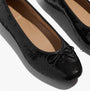 FitFlop DELICATO BOW SEQUIN BALLET Womens Ballet Black top detail view with sequins and bow.