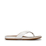 FitFlop GRACIE LEATHER Womens Flip Flops Urban White side view displaying leather upper and lightweight flat sole.
