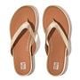FitFlop GRACIE LEATHER Womens Flip Flops Platino top view showing the lightweight leather design and slip-on style.