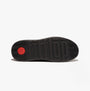 FitFlop F-MODE FLATFORM Womens Chelsea Boots Rich Brown bottom view showcasing rubber sole with red detailing.