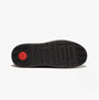 FitFlop F-MODE SUEDE FLATFORM Womens Chelsea Boots Chocolate Brown sole view with red logo and textured rubber.