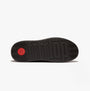 FitFlop F-MODE SUEDE FLATFORM Womens Chelsea Boots Rich Brown sole view with textured rubber and red logo.