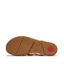 FitFlop GRACIE RUBBER-BUCKLE Womens Fisherman Sandals Sandy Beige bottom view showing rubber sole and logo.