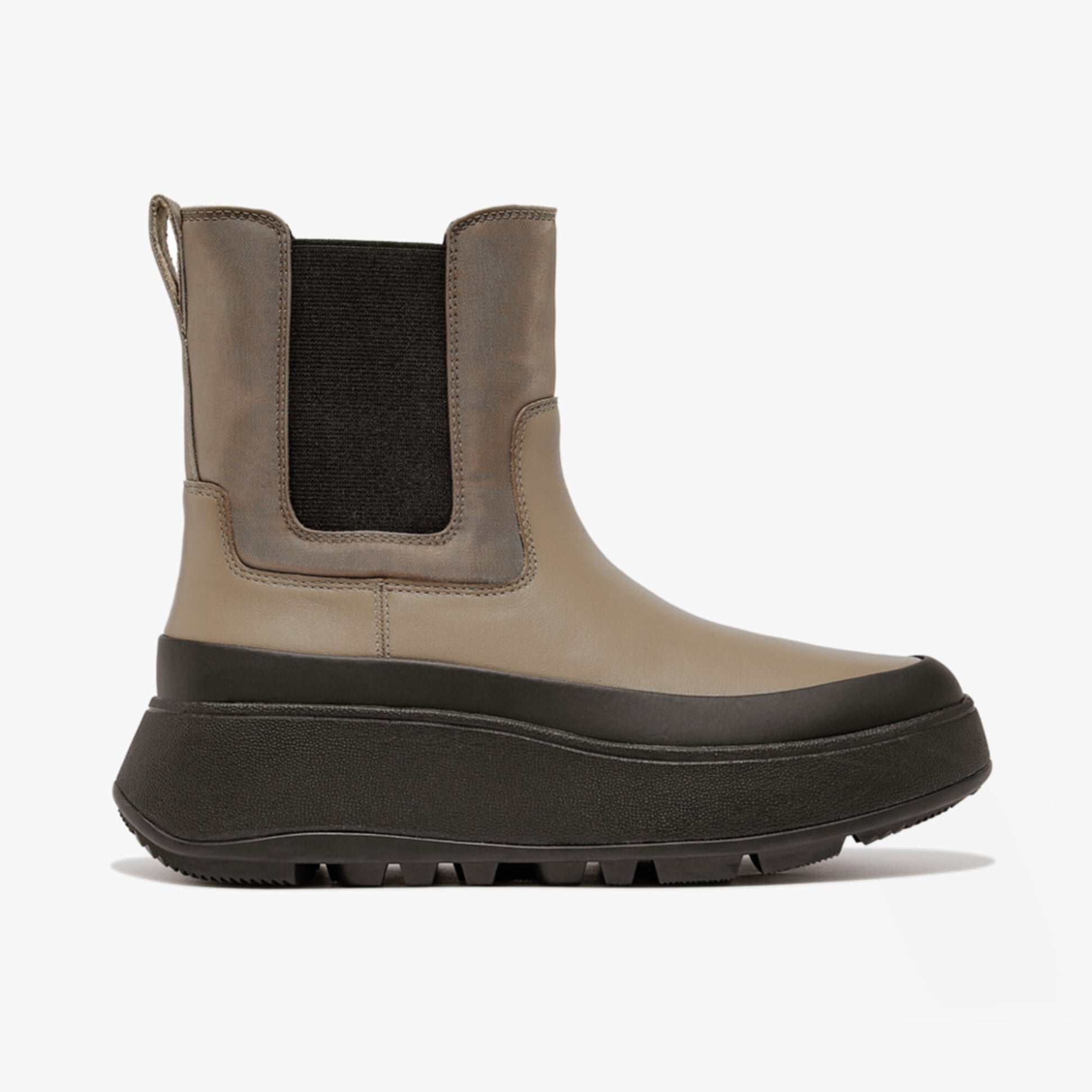 FitFlop F-MODE FLATFORM Womens Chelsea Boots Minky Grey