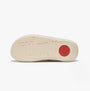 FitFlop SHUV e01 Womens Clog Slippers Ivory bottom view featuring rubber sole and branded logo.