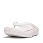 FitFlop RELIEFF RECOVERY Womens Toe Post Sandals Urban White side view showcasing EVA upper and rubber sole.