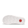 FitFlop RELIEFF RECOVERY Womens Toe Post Sandals Urban White bottom sole view with textured rubber and red accent.