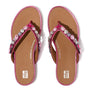 FitFlop GRACIE JEWEL-DELUXE Womens Flip Flops Metallic Wild Raspberry top view showcasing the sparkling jeweled strap.