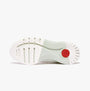 FitFlop VITAMIN FFX KNIT Womens Trainers Urban White/Sagebrush bottom view showing rubber sole design and details.