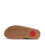 FitFlop FINO CRYSTAL-CHAIN Womens Toe Post Sandals Urban White sole view with rubber material and slip resistant design.