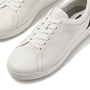 FitFlop RALLY CRYSTAL-BACKTAB Womens Trainers Black side view showing leather upper and lace-up design.