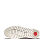 FitFlop RALLY CRYSTAL-BACKTAB Womens Trainers Urban White/Silver sole view with rubber design.