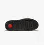 FitFlop F-MODE Womens Ankle Boots Black sole view with rubber sole and red logo details.