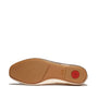 FitFlop DELICATO BOW SOFT Womens Ballet Flats Platino bottom view showing rubber sole and branding detail.