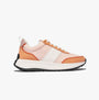 FitFlop F-MODE FLOW Womens Trainers Peachy/Clay Pink Mix side view featuring casual leather and suede design.