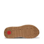 FitFlop F-MODE SUEDE/KNIT Womens Trainers Urban White/French Grey bottom view showing rubber sole design.
