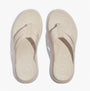 FitFlop F-MODE GO Womens Flip Flops Paris Beige top view, featuring slip-on design and comfortable rubber sole.