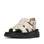 FitFlop GEN-FF LEATHER Womens Fisherman Sandals Paris Beige side view showcasing comfortable leather design and buckle fastening.