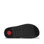FitFlop GEN-FF LEATHER Womens Fisherman Sandals Paris Beige bottom view showing rubber sole with logo detail.
