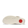 FitFlop LULU RESIN-BUCKLE Womens Toe Post Sandals Paris Beige sole view with rubber sole and brand logo.