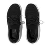FitFlop SUPER-Q KNIT Womens Trainers Black top view showcasing casual style and lace-up design.