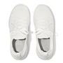FitFlop SUPER-Q KNIT Womens Trainers Urban White top view showing breathable textile upper and round toe design.