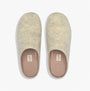 FitFlop CHRISSIE FELT Ladies Mule Slippers Cool Taupe top view showing slip-on design and round toe shape.