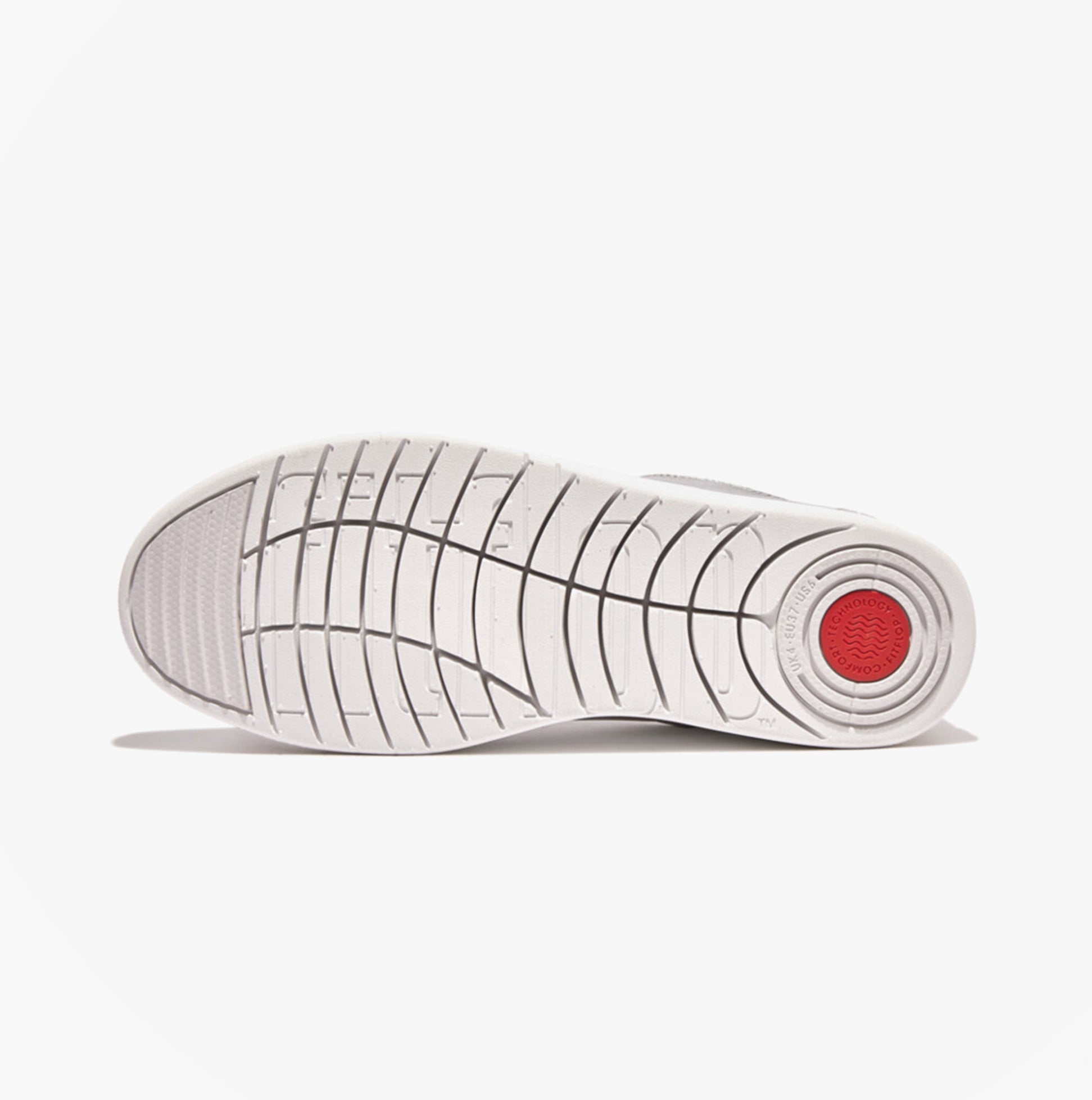 FitFlop RALLY Womens Leather Trainers Silver