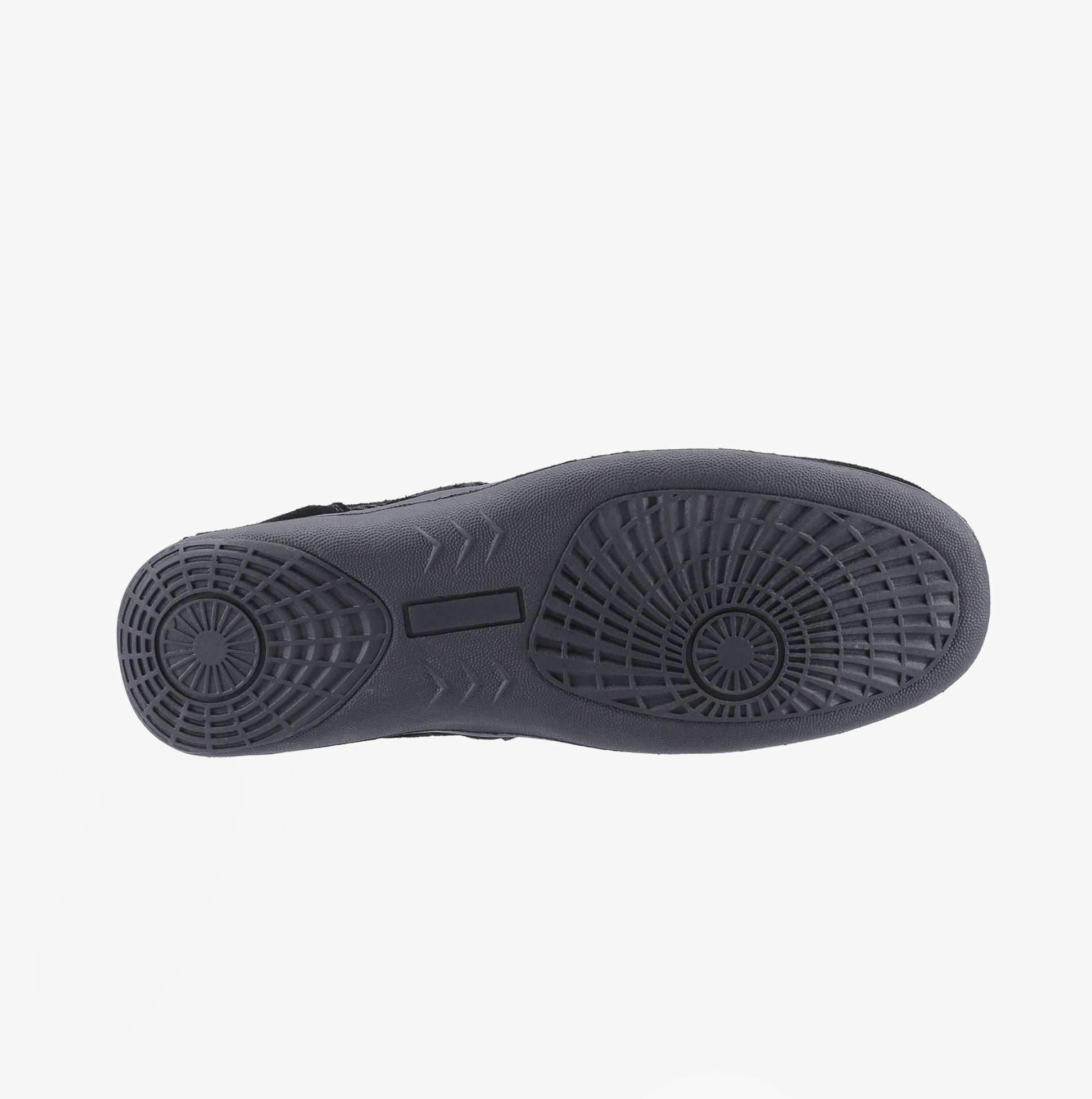 Fleet & Foster MORGAN Womens Shoes Black, rubber sole view, showcasing traction design for comfort and stability.