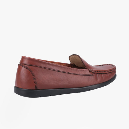Fleet & Foster TIGGY Womens Shoes Tan side view showing leather upper and rubber sole