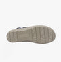 Fleet & Foster BERNICE Womens Sandals Navy bottom view, showcasing the rubber sole and traction detail.