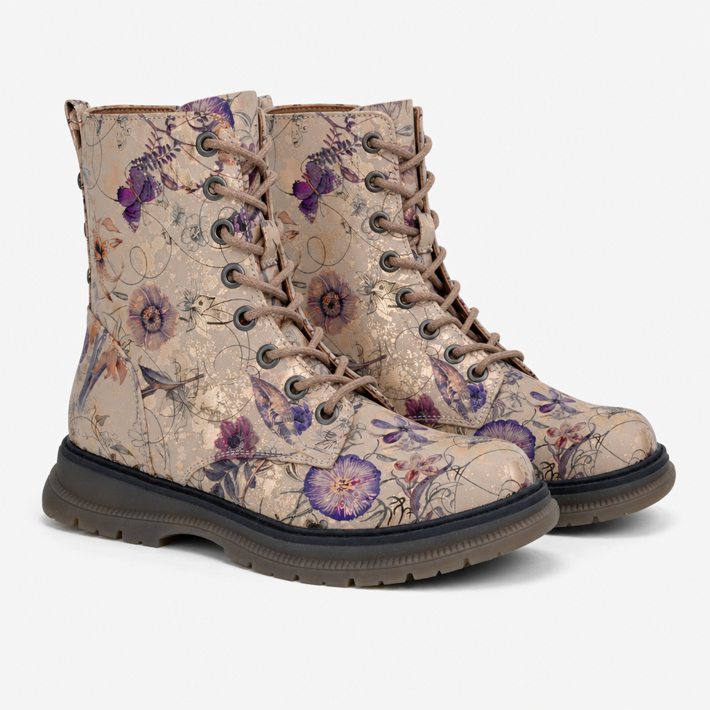 Cipriata ANNETTA Womens Ankle Boots Ecru/Gold/Floral